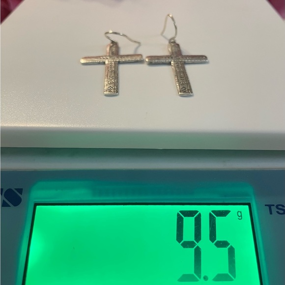 Silpada Cross ‘Ideal’ Sterling Silver Etched Engraved Earrings W3070 - Picture 13 of 13